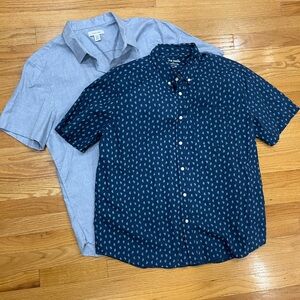 2 Short Sleeve Button Ups (CK and Joe Fresh)